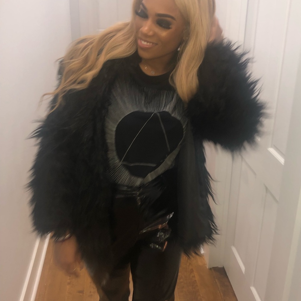 Shaggy fur coat